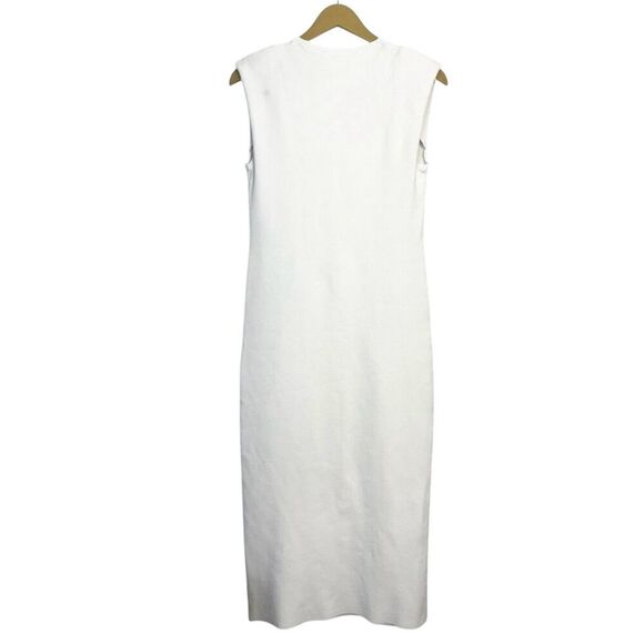 J. Crew Sweater Knit Midi Dress Size M Ribbed Front Slit Old Money Quiet Luxury - Picture 5 of 9